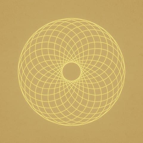 Símbolo Torus em dourado sobre pergaminho